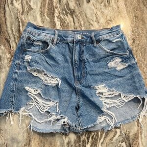 American Eagle Outfitters Distressed Blue Jean Shorts